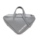 Medium Leather Triangle Duffle Bag